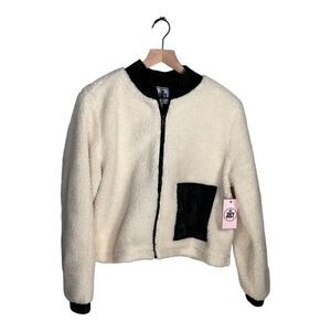 Juicy Couture Sherpa Bomber Jacket Women’s XL Zip Front NWT